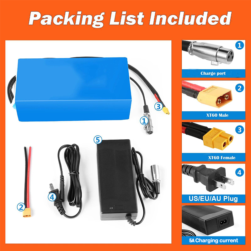 60V 30Ah 21700 Battery Pack - Batterie de vélo électrique 48V 52V