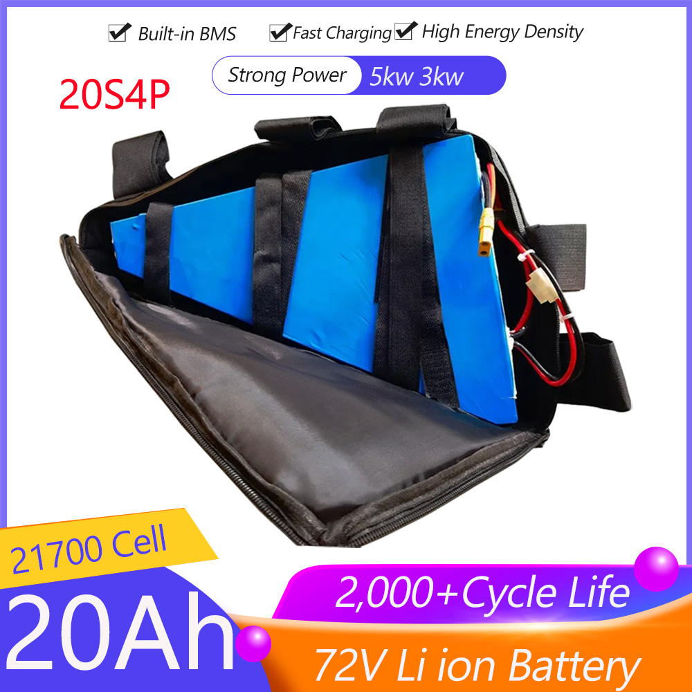 72V 30Ah Lifepo4 Battery Pack - Batterie Triangle 21700 20S4P Daly BMS