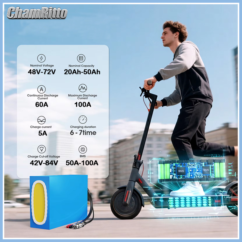 60V 30Ah 21700 Battery Pack - Batterie de vélo électrique 48V 20Ah