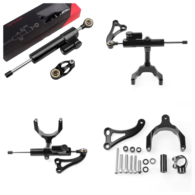 Steering Damper Stabilizer Kit Cnc - Support de stabilisateur d'amortisseur de direction,