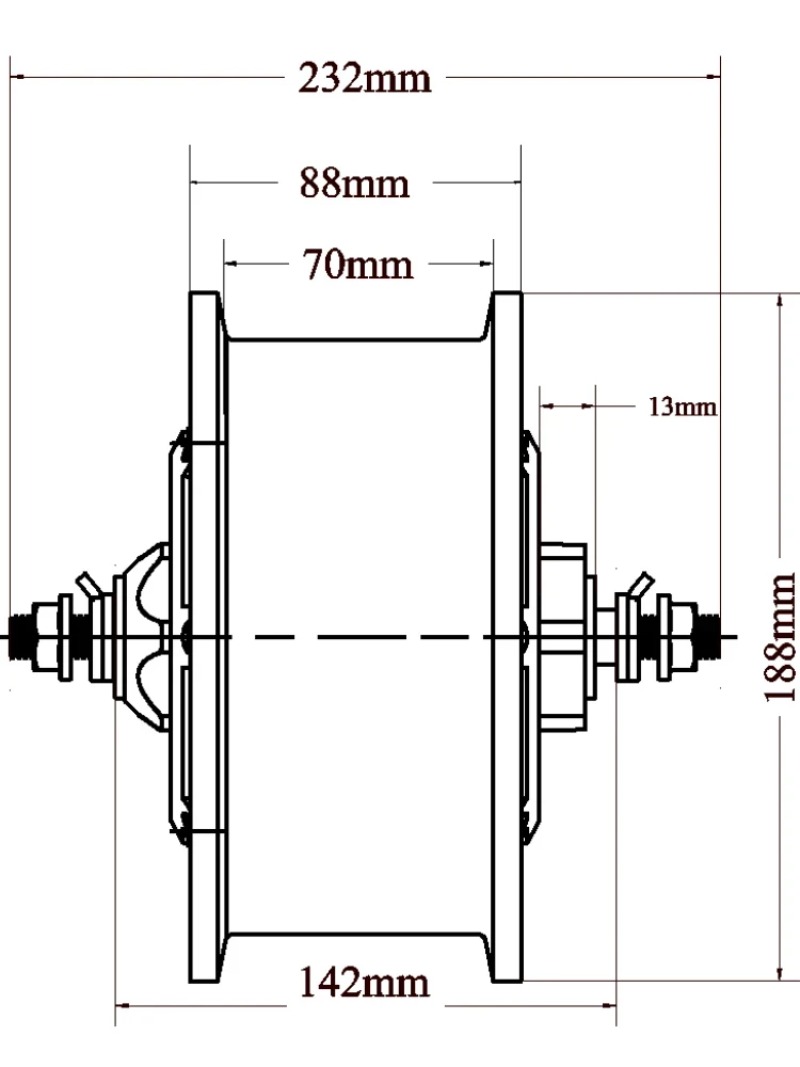 60V 5000W Brushless Hub Motor - Moteur de roue sans balais et