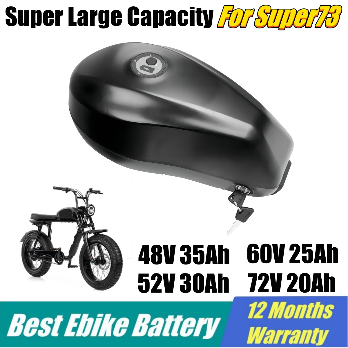 Super73 remplacement de batter - 60V 30Ah 21700 Battery Pack avis et prix