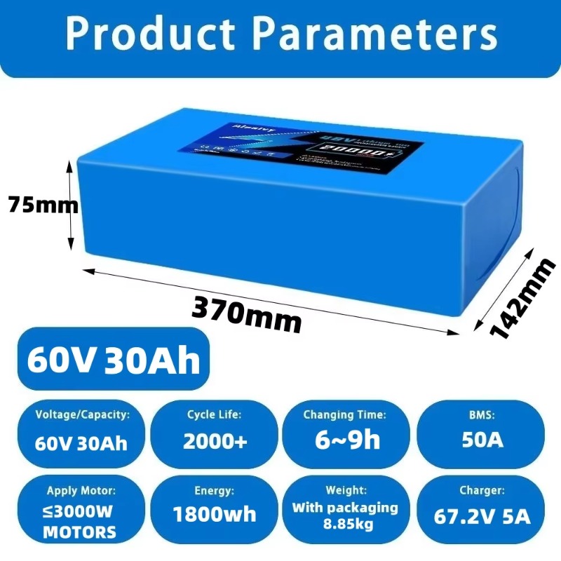 Batterie lithium Aleaivy 60V 2 - 60V 30Ah 21700 Battery Pack avis et prix