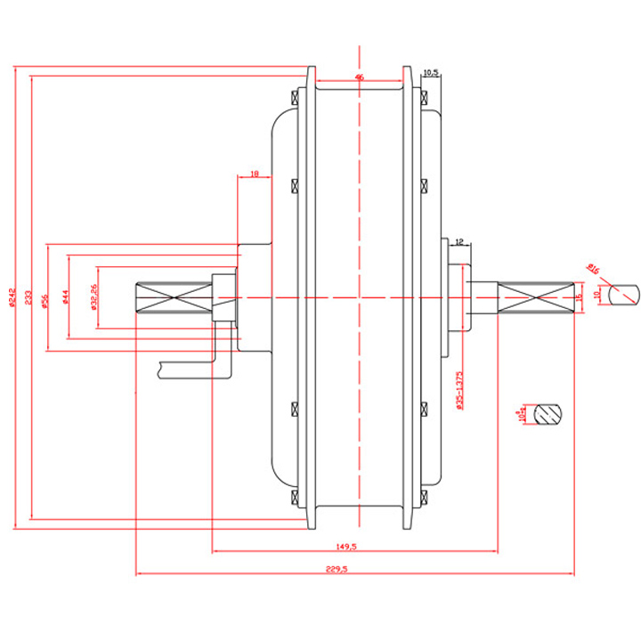 Moteur de moyeu arrière sans b - 60V 5000W Brushless Hub Motor avis et prix